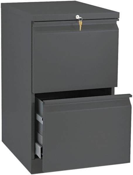 Mobile Pedestal File Cabinet: 2 Drawers, Steel, Charcoal MPN:HON33820RS