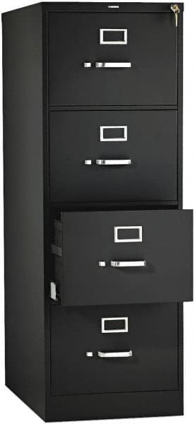 Vertical File Cabinet: 4 Drawers, Steel, Black MPN:HON514CPP