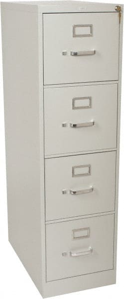 Vertical File Cabinet: 4 Drawers, Steel, Light Gray MPN:HON514PQ