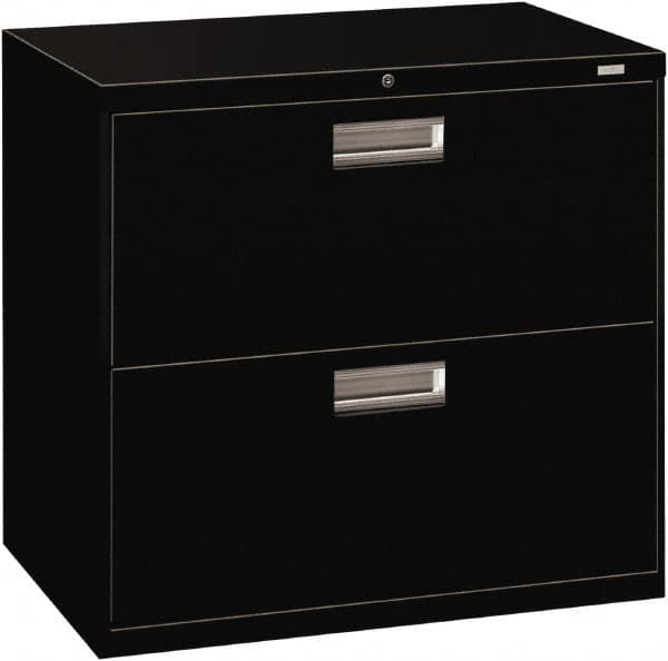 Horizontal File Cabinet: 2 Drawers, Steel, Black MPN:HON672LP