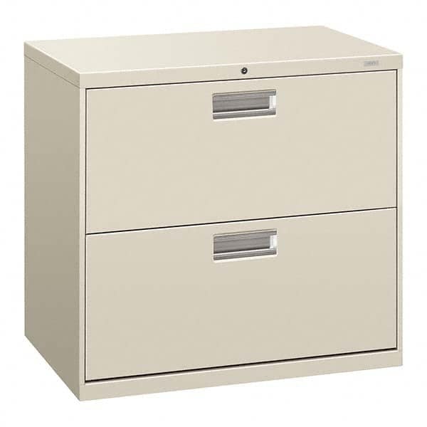 Roll-Out File Cabinet: 2 Drawers, Steel, Light Gray MPN:HON672LQ