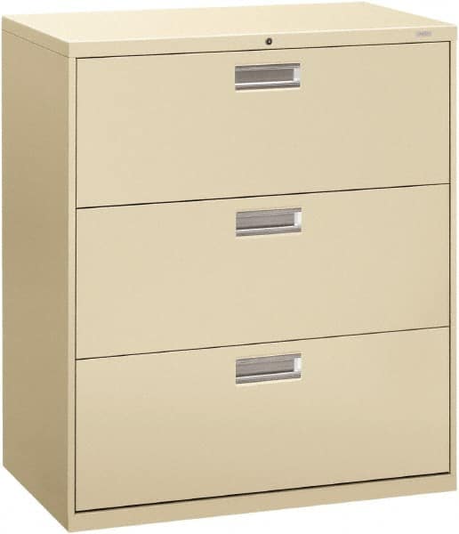 Horizontal File Cabinet: 3 Drawers, Steel, Putty MPN:HON683LL