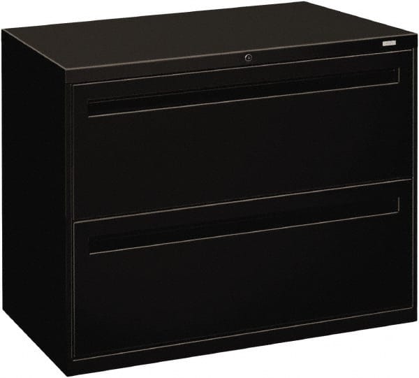 Horizontal File Cabinet: 2 Drawers, Steel, Black MPN:HON782LP