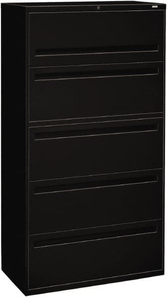 Horizontal File Cabinet: 5 Drawers, Steel, Black MPN:HON785LP