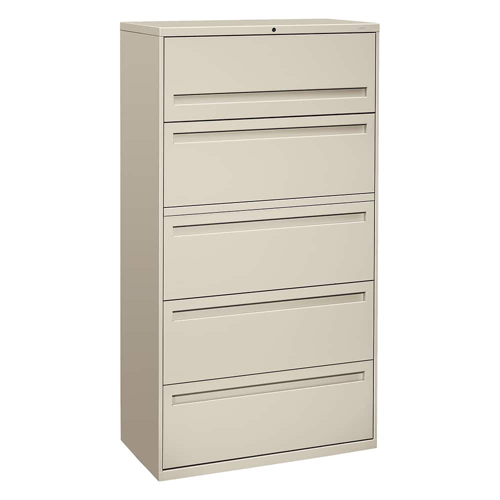 File Cabinet: 5 Drawers, Steel, Light Gray MPN:HON785LQ