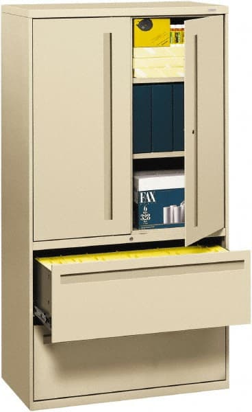 File & Cabinet Combinations, Color: Putty , Number Of Doors: 2 , Number Of Compartments: 5 , Overall Height: 64.25in , Overall Width: 36in  MPN:HON785LSL