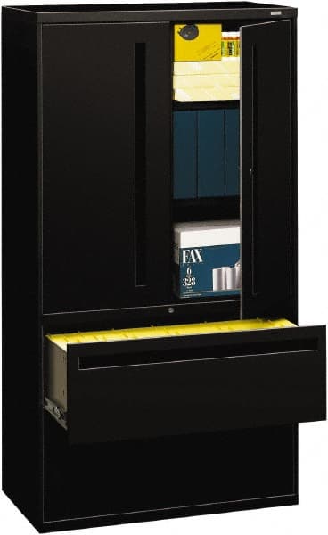 File & Cabinet Combinations, Color: Black , Number Of Doors: 2 , Number Of Compartments: 5 , Overall Height: 64.25in , Overall Width: 36in  MPN:HON785LSP