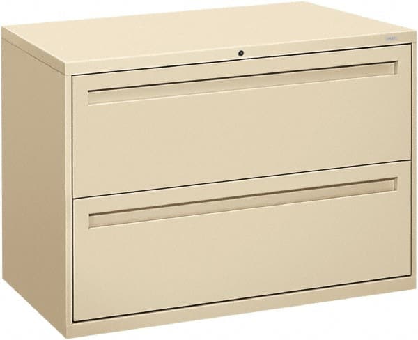 Horizontal File Cabinet: 2 Drawers, Steel, Putty MPN:HON792LL