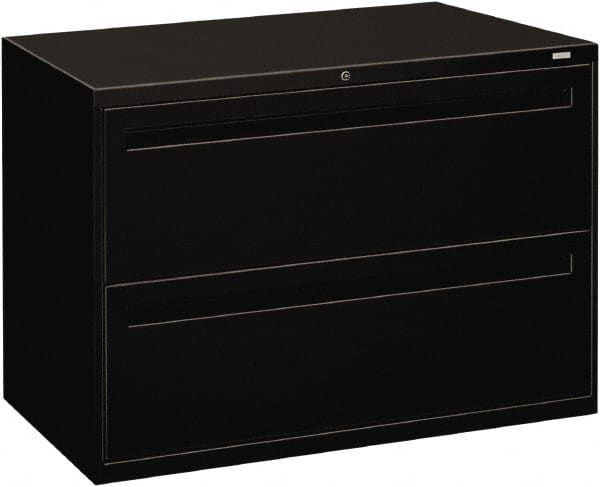 Horizontal File Cabinet: 2 Drawers, Steel, Black MPN:HON792LP