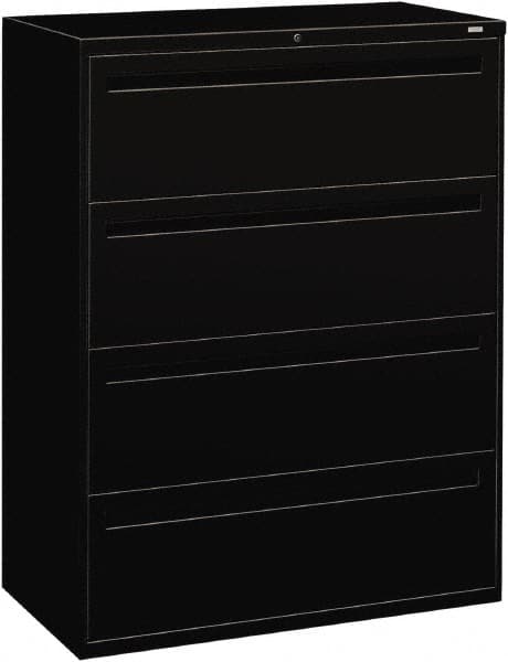 Horizontal File Cabinet: 4 Drawers, Steel, Black MPN:HON794LP