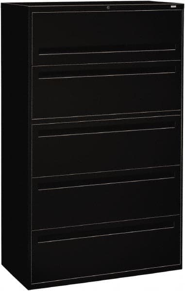 Horizontal File Cabinet: 5 Drawers, Steel, Black MPN:HON795LP