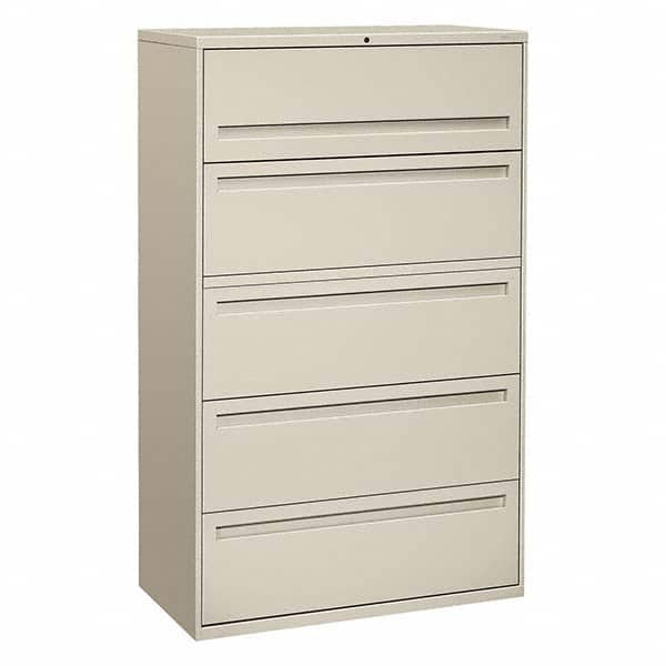 Roll-Out File Cabinet: 5 Drawers, Steel, Light Gray MPN:HON795LQ