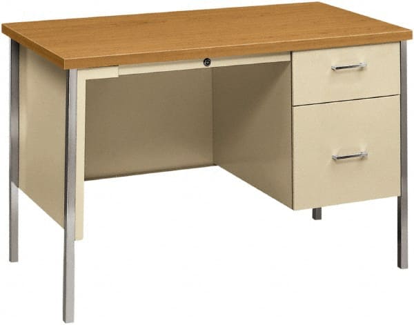 Desk: Woodgrain Laminate & Metal, Harvest MPN:HON34002RCL