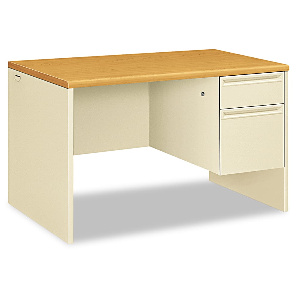 38000 SERIES RIGHT PEDESTAL DESK, 48W X 30D X 29.5H, HARVEST/PUTTY MPN:HON38251CL