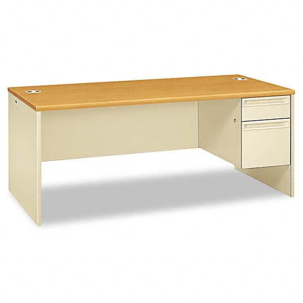 Desk: Steel-Reinforced High-Pressure Laminate, Oak MPN:HON38293RCL