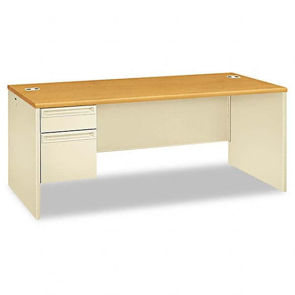 Desk: Steel-Reinforced High-Pressure Laminate, Oak MPN:HON38294LCL