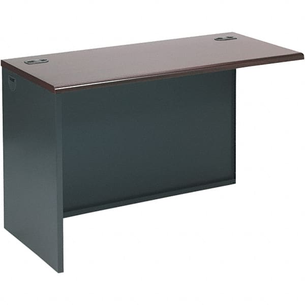 Desk: Steel-Reinforced High-Pressure Laminate, Mahogany & Charcoal MPN:HON38944LNS