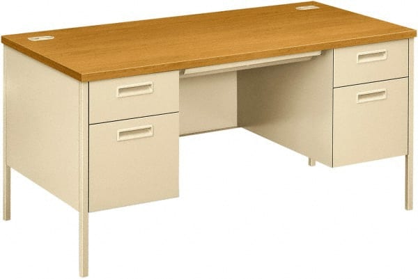 Desk: Laminate Top & Metal Base, Harvest MPN:HONP3262CL