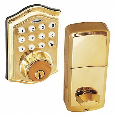 Electronic Deadbolt Polished Brass MPN:8712009