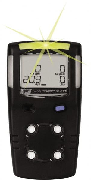 Multi-Gas Detector: Hydrogen Sulfide & Oxygen, Audible, Vibration & Visual Signal, LCD, Black MPN:MCXL-X0H0-B-BR