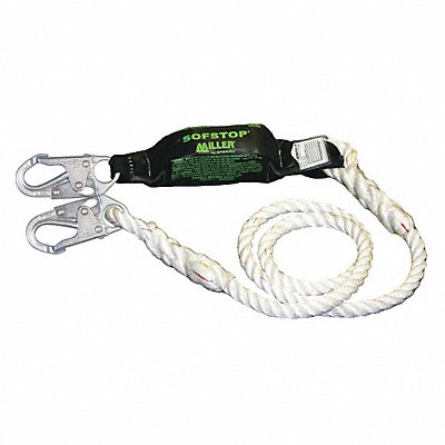 K3343 Shock-Absorbing Lanyard White MPN:901RLS-8-Z7/6FTWH