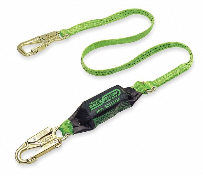 Shock-Absorbing Lanyard Green MPN:913B/6FTGN