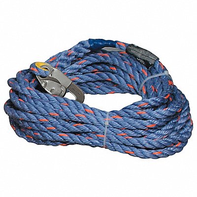 Vertical Rope Lifeline Single Snap Hook MPN:300L-Z7/100FTBL