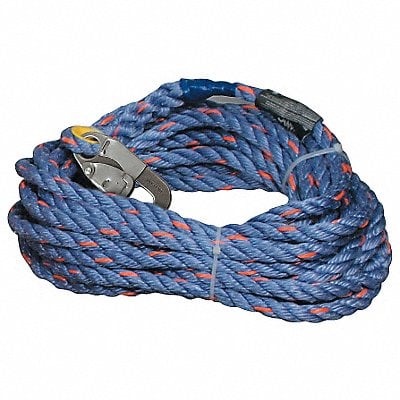 Vertical Rope Lifeline Single Snap Hook MPN:300L-Z7/25FTBL