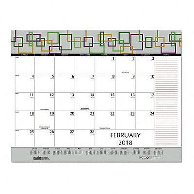 Monthly Calendar 22 x 17 Sheet Various MPN:149