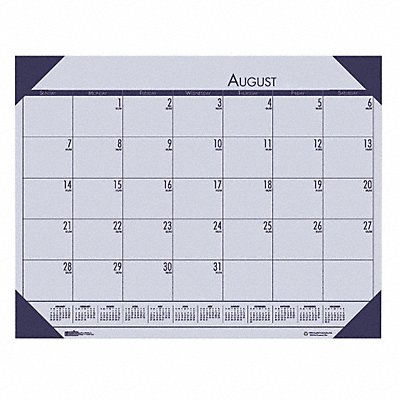 Desk Pad Calendar 18-1/2x13 In Orchid MPN:HOD012573