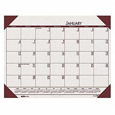 Monthly Desk Pad Calendar 22x17 In Cream MPN:HOD12441