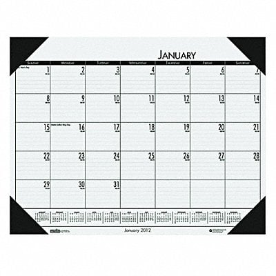 Monthly Desk Pad Calendar 22x17 In Green MPN:HOD12471