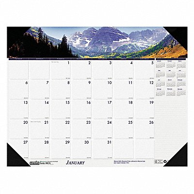 Desk Pad Calendar 22x17 In Mountains MPN:HOD176