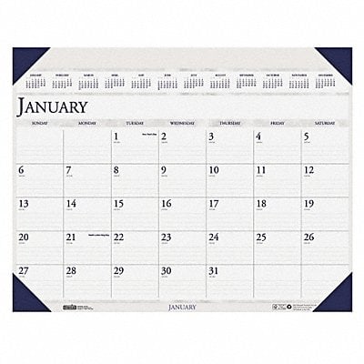 Monthly Desk Pad Calendar 24x19 In Blue MPN:HOD180HD