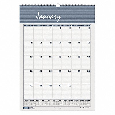 Monthly Wall Calendar 15/1/2 x 22 In. MPN:HOD333