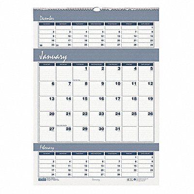 Wall Calendar 3-Months-Per-Page 12x17 In MPN:HOD342