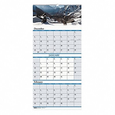 Wall Calendar 12-1/4x26-1/2 In MPN:HOD3638