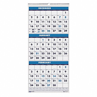 Wall Calendar 12-1/4x27 In. MPN:HOD3640