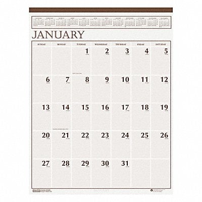 Monthly Wall Calendar Lg Print 20x26 In. MPN:HOD380