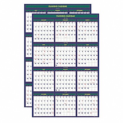 Year Wall Calendar 24x37 In. MPN:HOD390