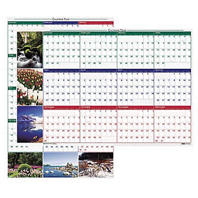 Wall Calendar Reverse/Erase 24x37 In. MPN:HOD393