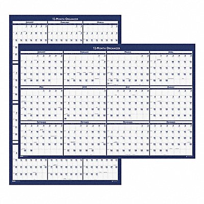 Wall Calendar Reverse/Erase 66x33 In. MPN:HOD3962