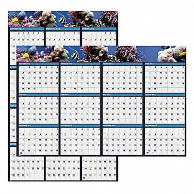 Wall Calendar Reverse/Erase 24x37 In. MPN:HOD3969