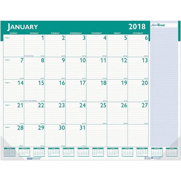 Desk Pad Calendar: 12 Sheets MPN:HOD148