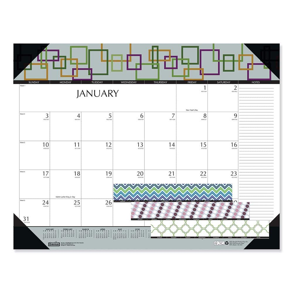 Desk Pad: 13 Sheets, Planner Ruled MPN:HOD149