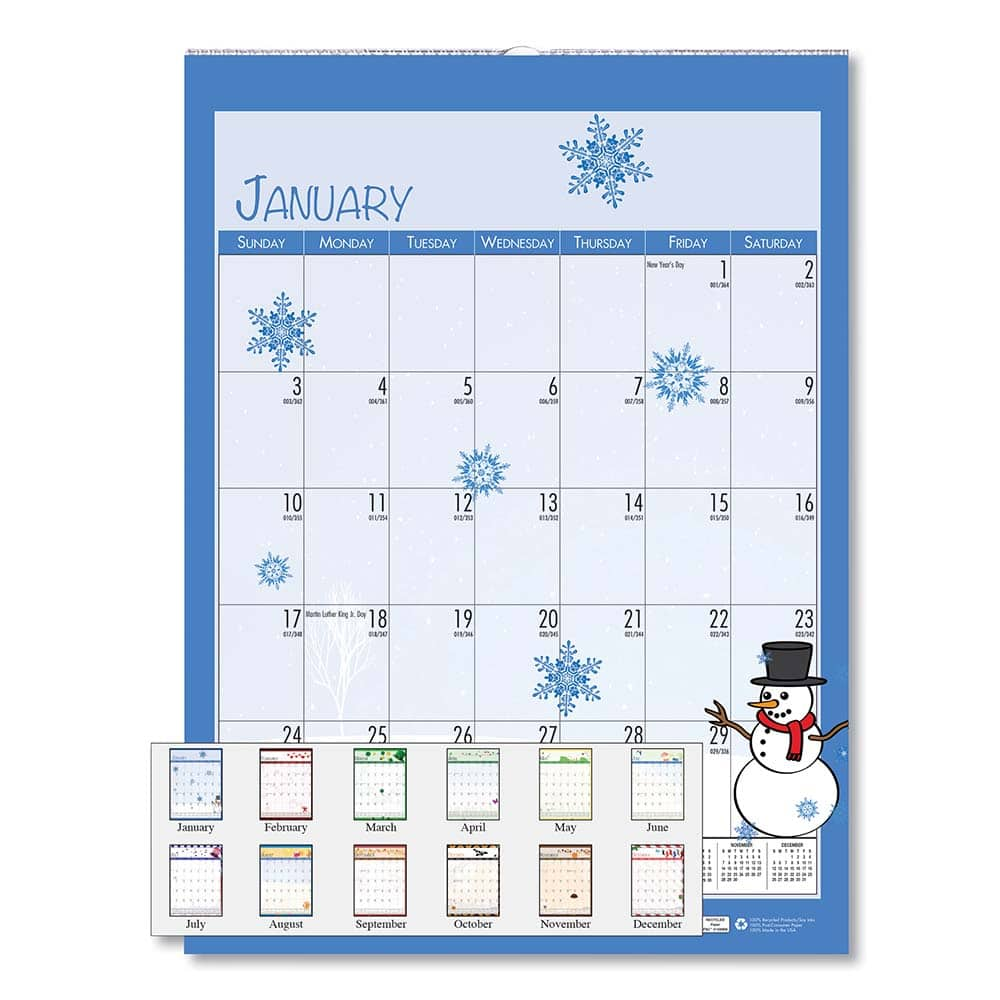 Wall Calendar: 13 Sheets, Planner Ruled MPN:HOD339