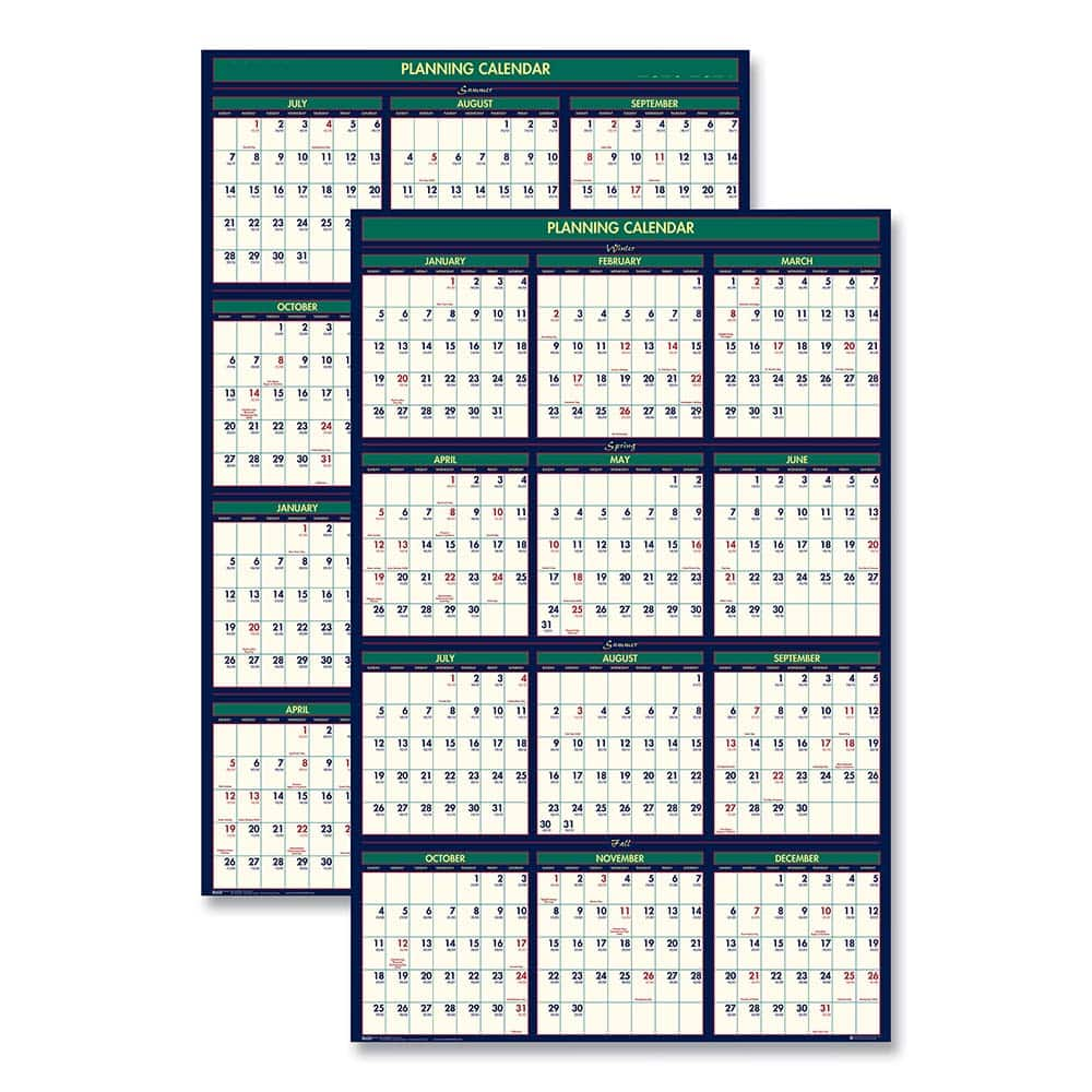 Wall Calendar: 1 Sheet, Planner Ruled MPN:HOD391