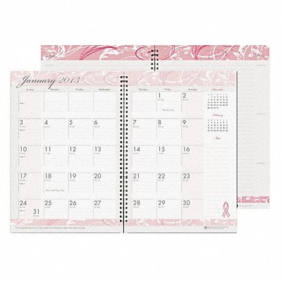 Monthly Planner/Journal 7x10 In Pink MPN:HOD5226