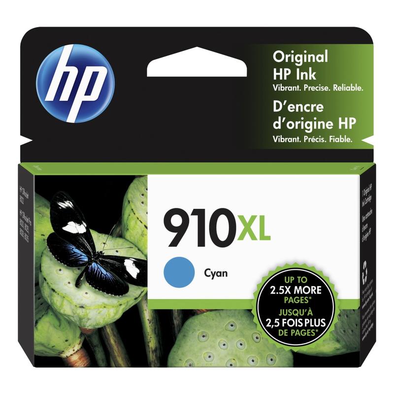 HP 910XL Cyan High-Yield Ink Cartridge, 3YL62AN (Min Order Qty 2) MPN:3YL62AN