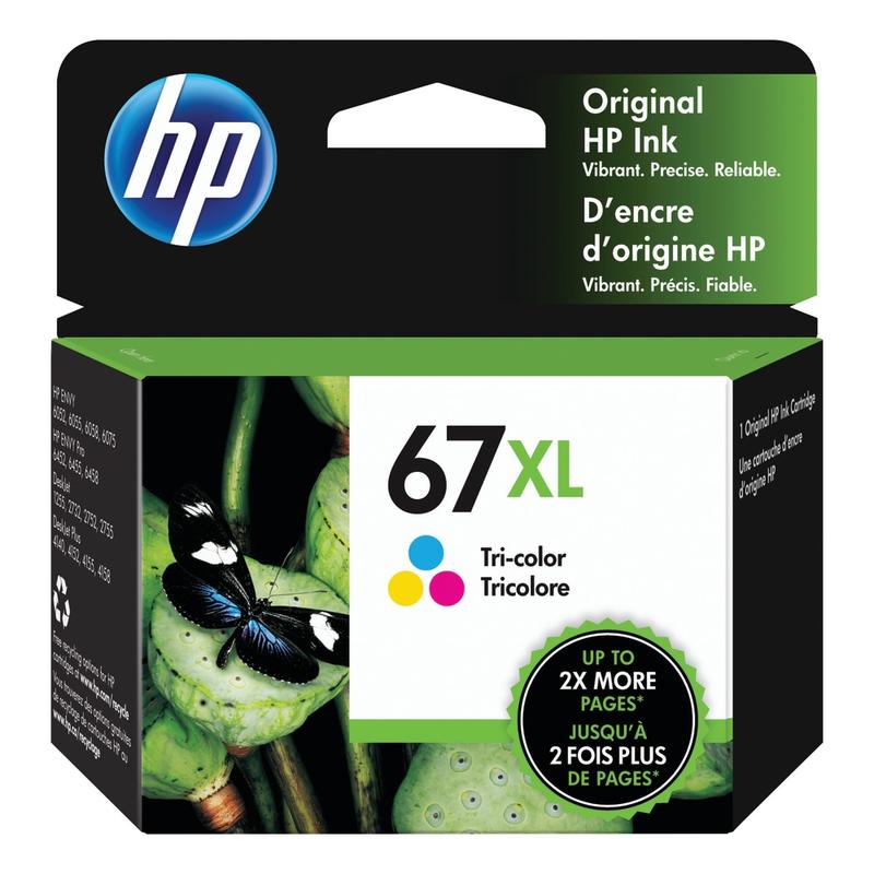 HP 67XL Tri-Color High-Yield Ink Cartridge, 3YM58AN (Min Order Qty 2) MPN:3YM58AN#140